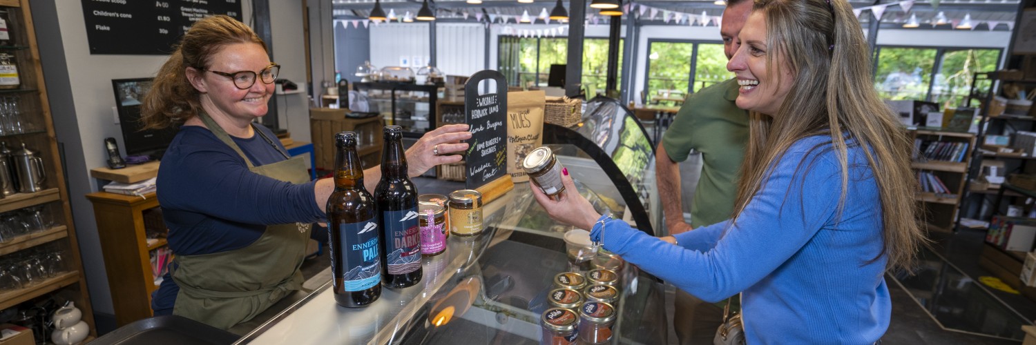 Guests shopping at The Sawmill Cafe & Farm Shop